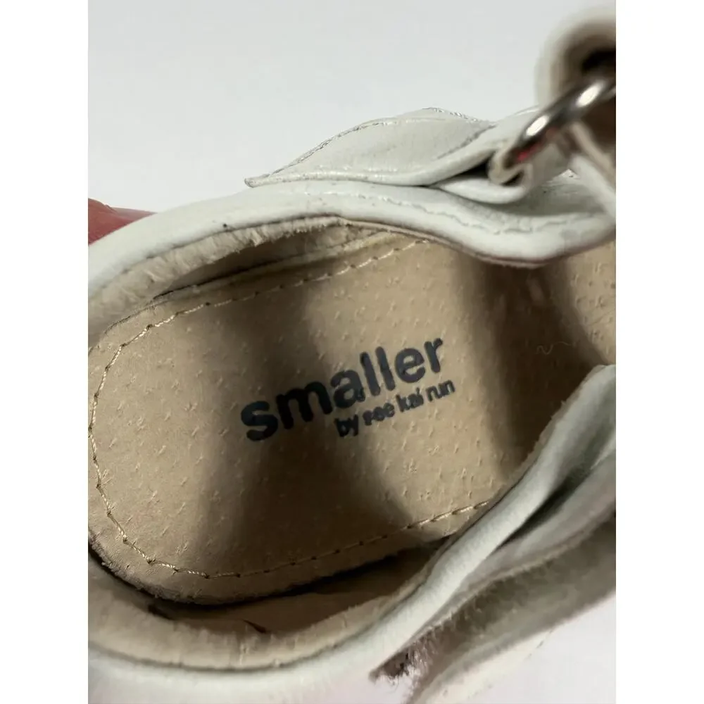 See Kai Run Smaller White Leather Floral Mary Jane Shoes 6–9 Months
